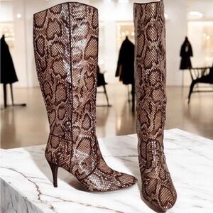 J. Renee Tall Snakeskin Boots.  Excellent condition except the inside top band.